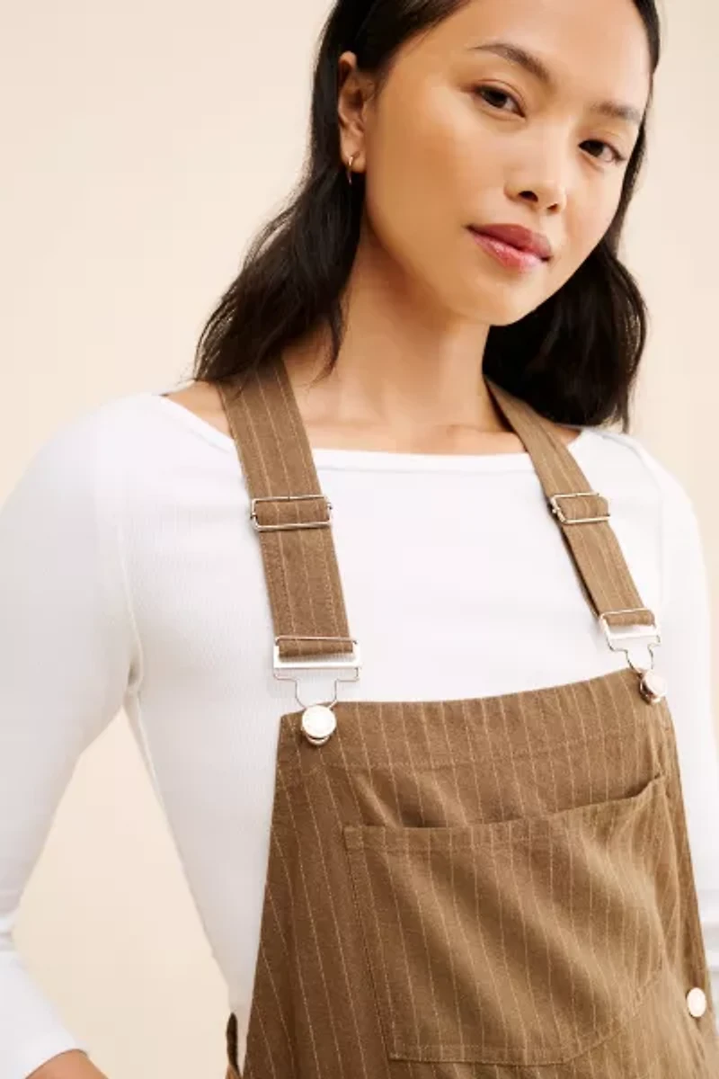 WeWoreWhat Relaxed Linen Blend Shortalls