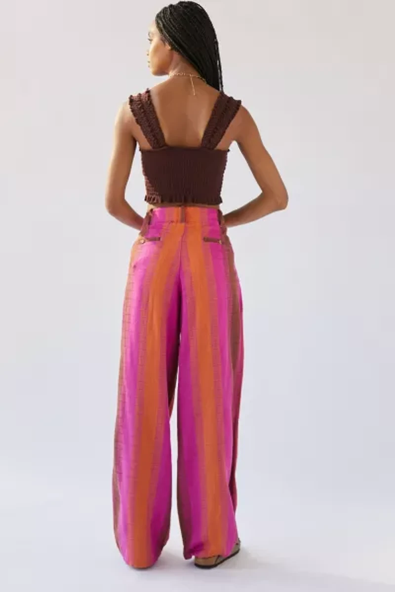 Martina Linen Mid-Rise Trousers