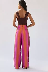 Martina Linen Mid-Rise Trousers