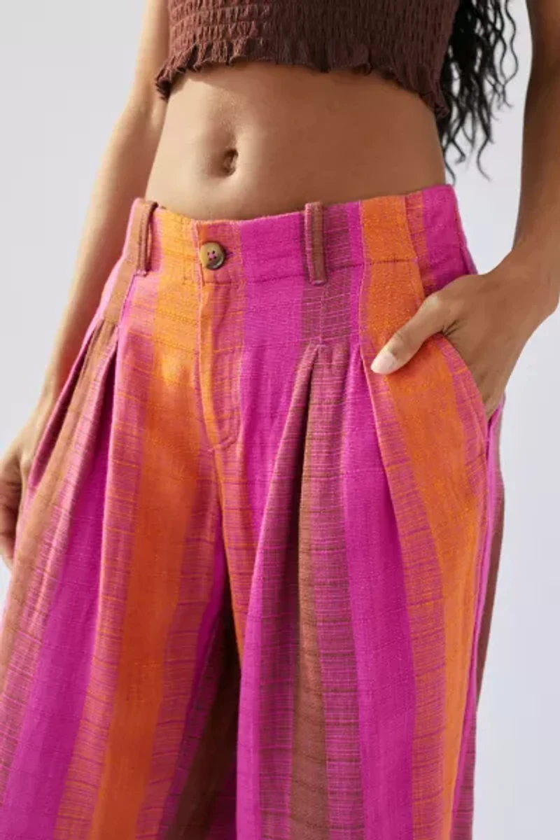 Martina Linen Mid-Rise Trousers