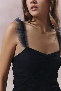 Elizabeth Textured Ruffle Mini Dress