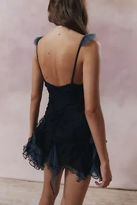 Elizabeth Textured Ruffle Mini Dress