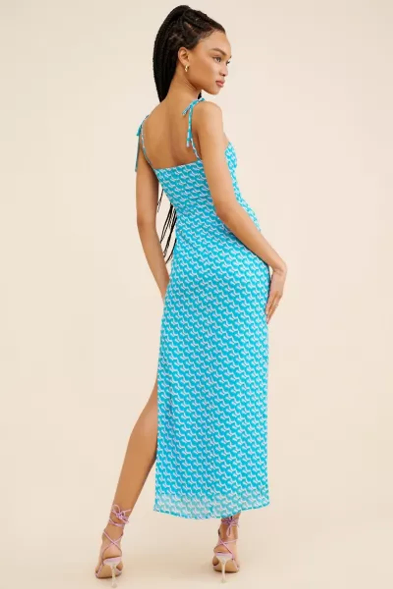 The Frolic Elia Stripe Maxi Dress