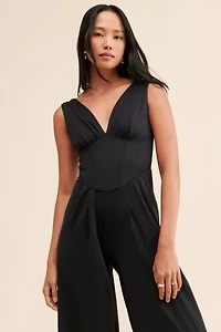 Rare London Corset Waist Jumpsuit