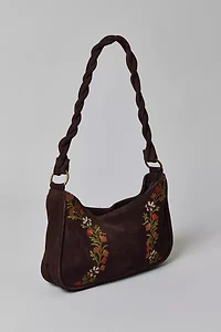 Kimchi Blue Ava Floral Suede Shoulder Bag