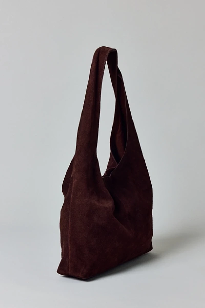 Mini Boston Bow Suede Shoulder Bag