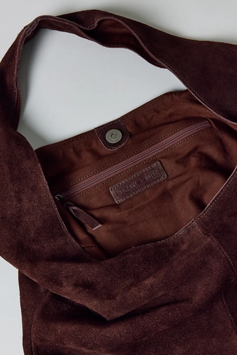 Mini Boston Bow Suede Shoulder Bag