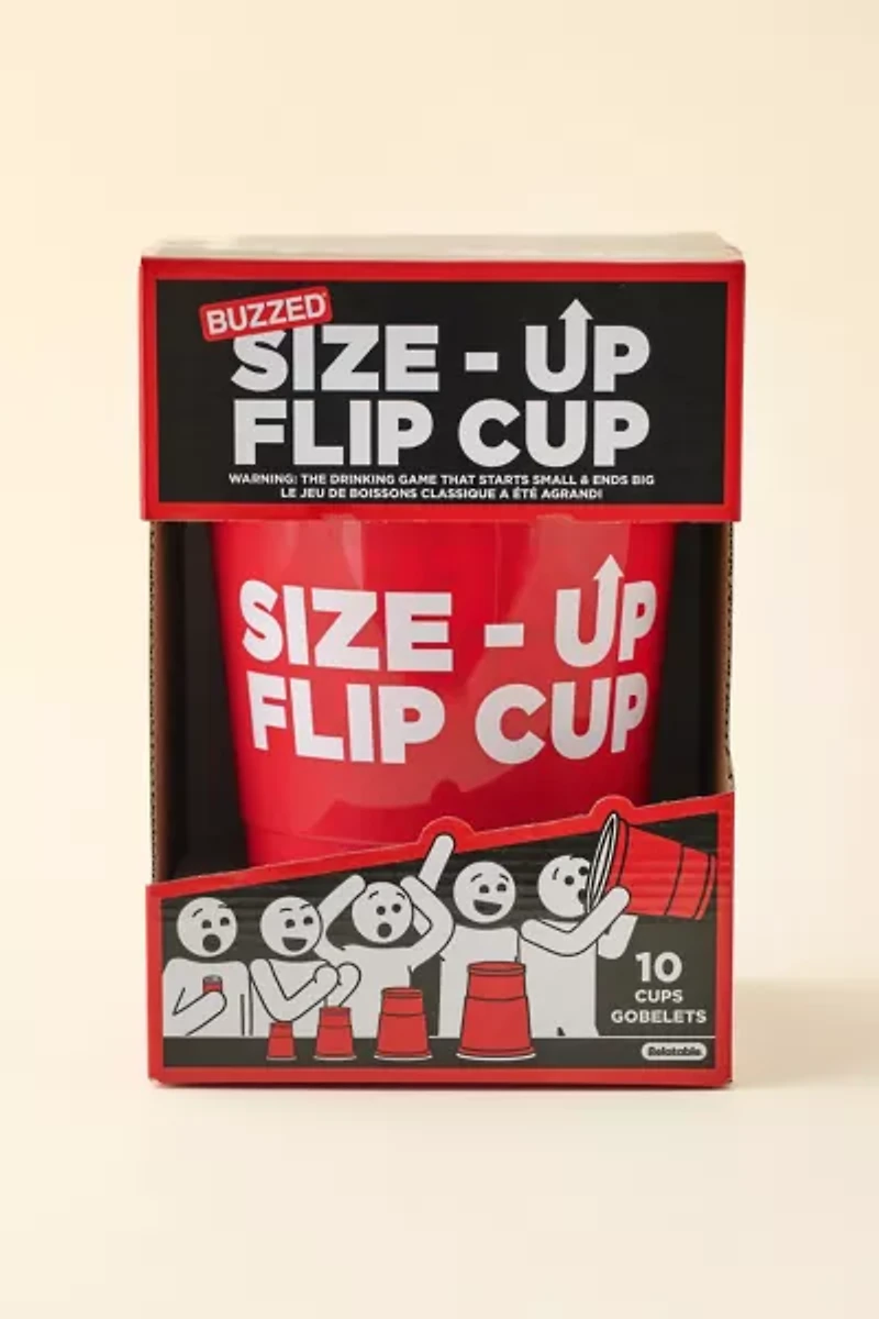 Buzzed Size Up Flip Cup Party Game