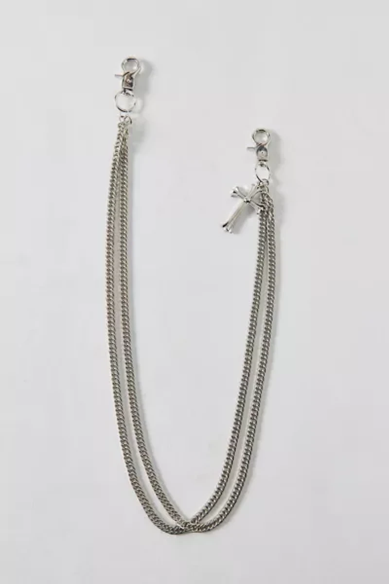 Cross Pendant Double Wallet Chain