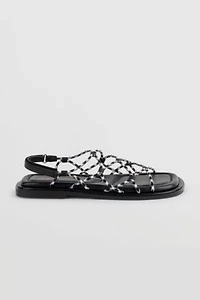 Intentionally Blank Lychee Elastic Sport Cord Flat Sandal