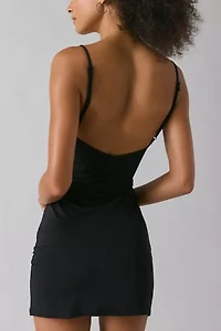 UO Do Not Disturb Ruched Drape Bodycon Mini Dress