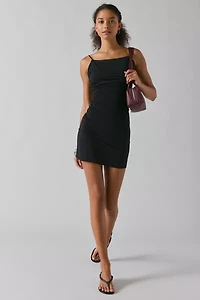 UO Do Not Disturb Ruched Drape Bodycon Mini Dress