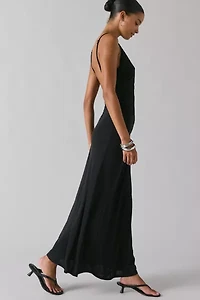 UO Do Not Disturb Ruched Drape Bodycon Maxi Dress