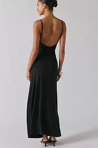 UO Do Not Disturb Ruched Drape Bodycon Maxi Dress