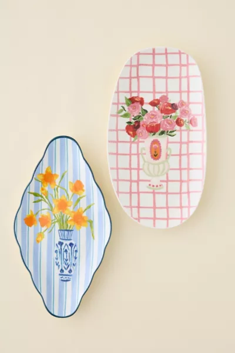 Floral Ceramic Trinket Tray