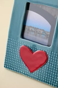 Heart Icon Ceramic Square Picture Frame
