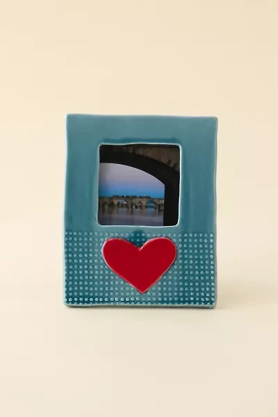 Heart Icon Ceramic Square Picture Frame