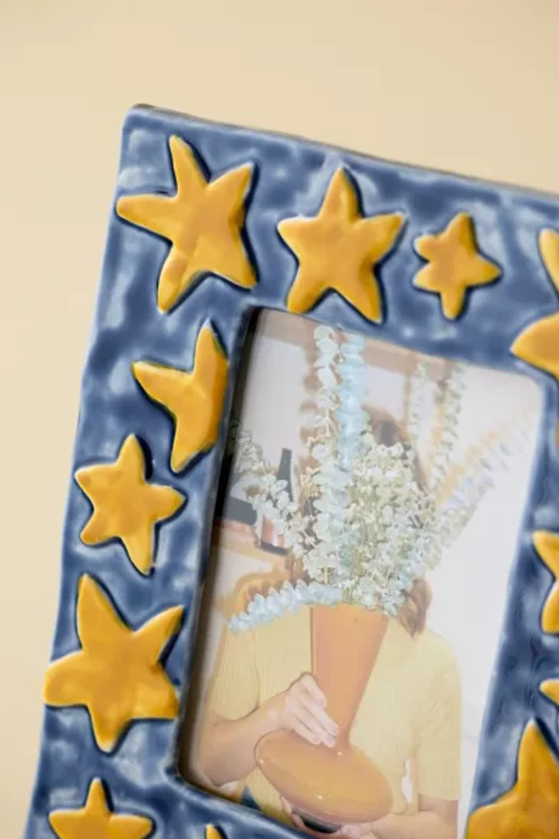 Stars Ceramic 4” x 6” Picture Frame