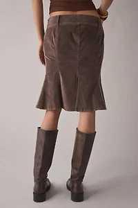 BDG Sara Corduroy Fishtail Knee-Length Skirt