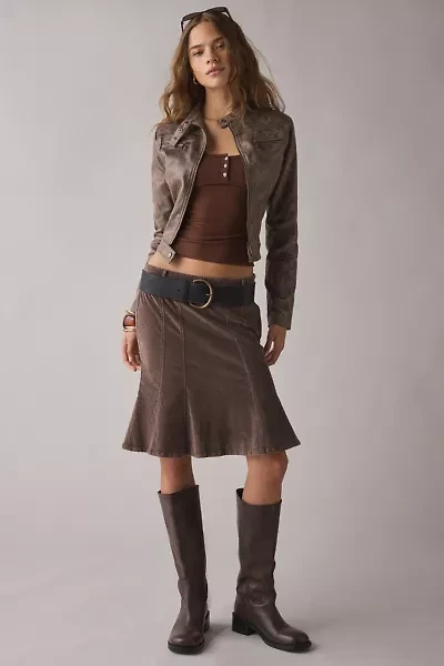 BDG Sara Corduroy Fishtail Knee-Length Skirt