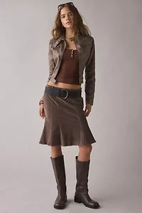 BDG Sara Corduroy Fishtail Knee-Length Skirt