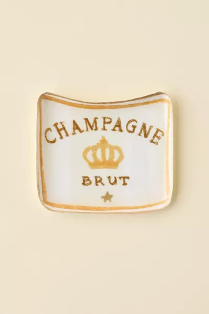 Champagne Enameled Catch-All Tray