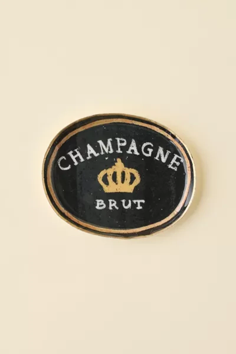 Champagne Enameled Catch-All Tray