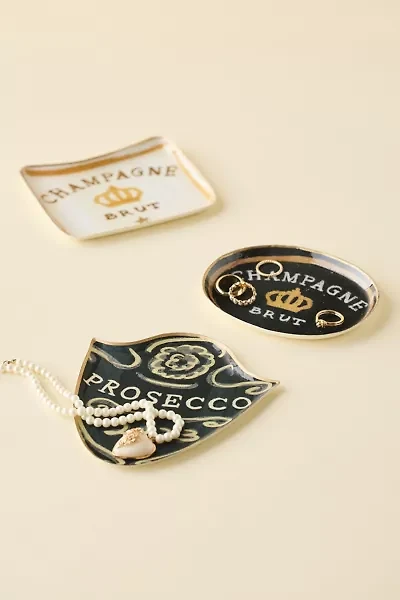Champagne Enameled Catch-All Tray