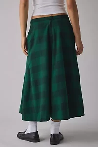 Vintage By UO Plaid Midi Skirt