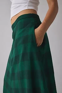 Vintage By UO Plaid Midi Skirt