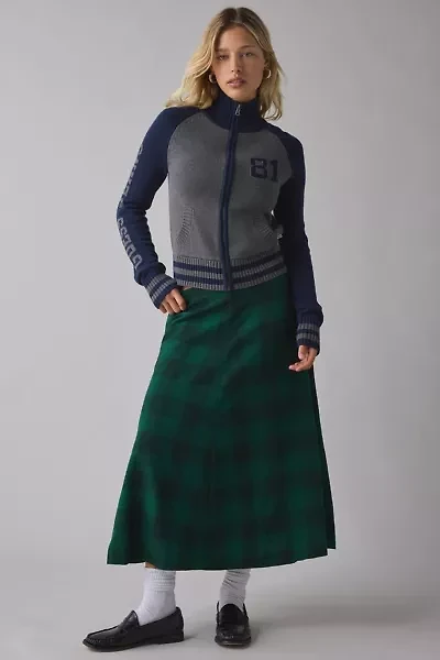 Vintage By UO Plaid Midi Skirt
