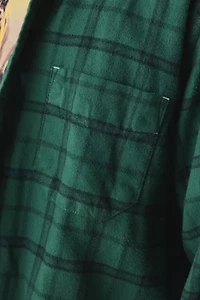 ReMADE By UO Overdyed Oversized Flannel Shirt