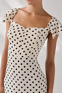 UO Over The Moon Flutter Sleeve Off-The-Shoulder Midi Dress