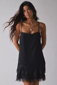 Kimchi Blue Up The Air Tiered Lace Slip Mini Dress