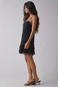 Kimchi Blue Up The Air Tiered Lace Slip Mini Dress