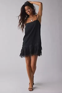 Kimchi Blue Up The Air Tiered Lace Slip Mini Dress