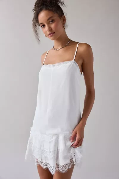 Kimchi Blue Up The Air Tiered Lace Slip Mini Dress