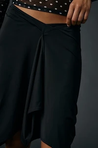 Motel Esmeray Asymmetric Ruffle Low-Rise Knee Length Skirt