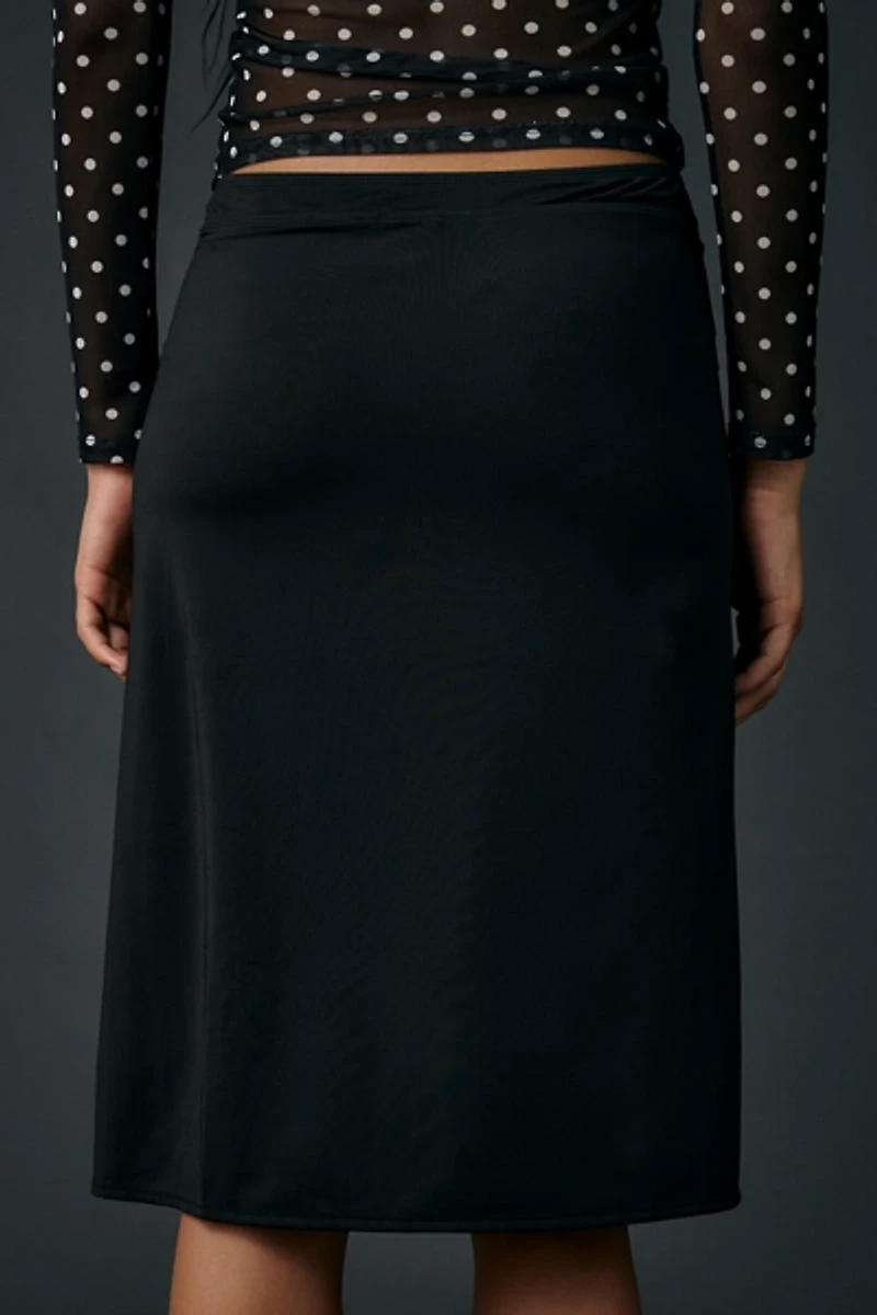 Motel Esmeray Asymmetric Ruffle Low-Rise Knee Length Skirt