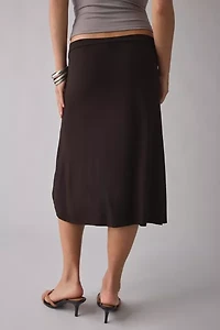 Motel Esmeray Asymmetric Ruffle Low-Rise Knee Length Skirt