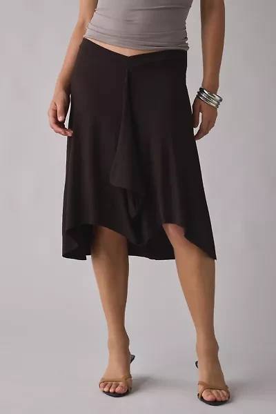 Motel Esmeray Asymmetric Ruffle Low-Rise Knee Length Skirt