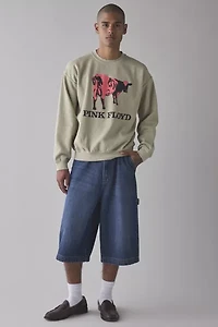 Pink Floyd Cow Graphic Crew Neck Sweatshirt