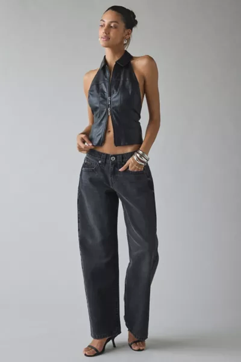 UO Julia Coated Open-Back Cropped Vest Top