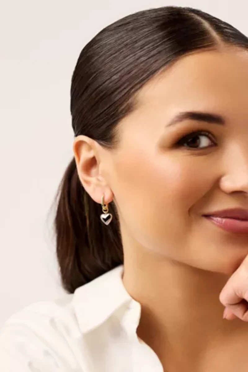 Ana Luisa Wesley Heart Earrings