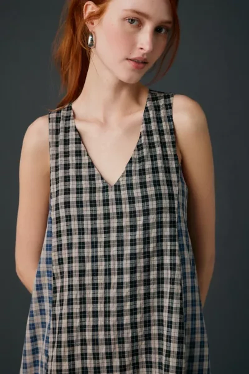 Daisy Street Poem Patchwork Plaid Maxi Dress