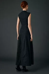 Daisy Street Avalon Pinstripe High Neck Maxi Dress