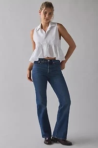 ReMADE By UO Cropped Peplum Button-Down Shirt