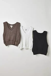 ReMADE By UO Cropped Sweater Vest
