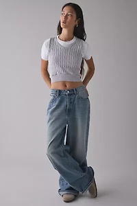 ReMADE By UO Cropped Sweater Vest