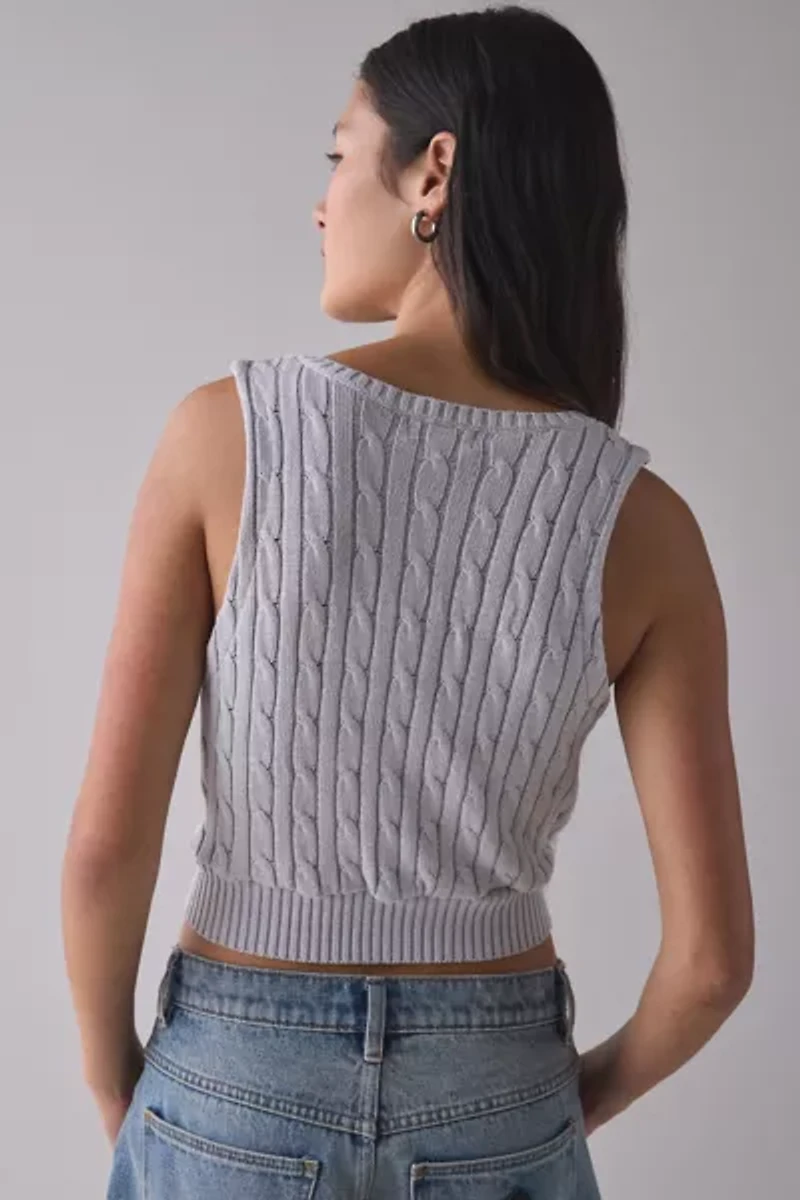 ReMADE By UO Cropped Sweater Vest